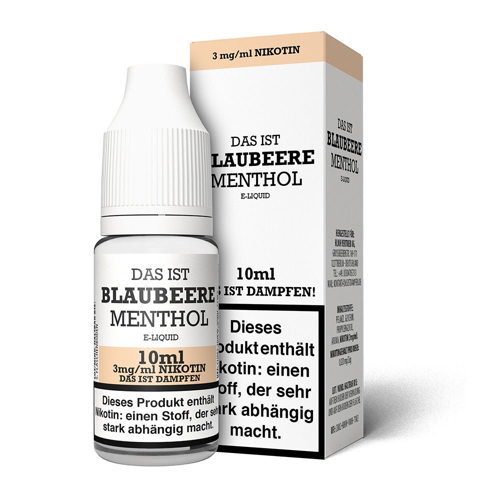 Das ist Dampfen Blaubeere Menthol Liquid